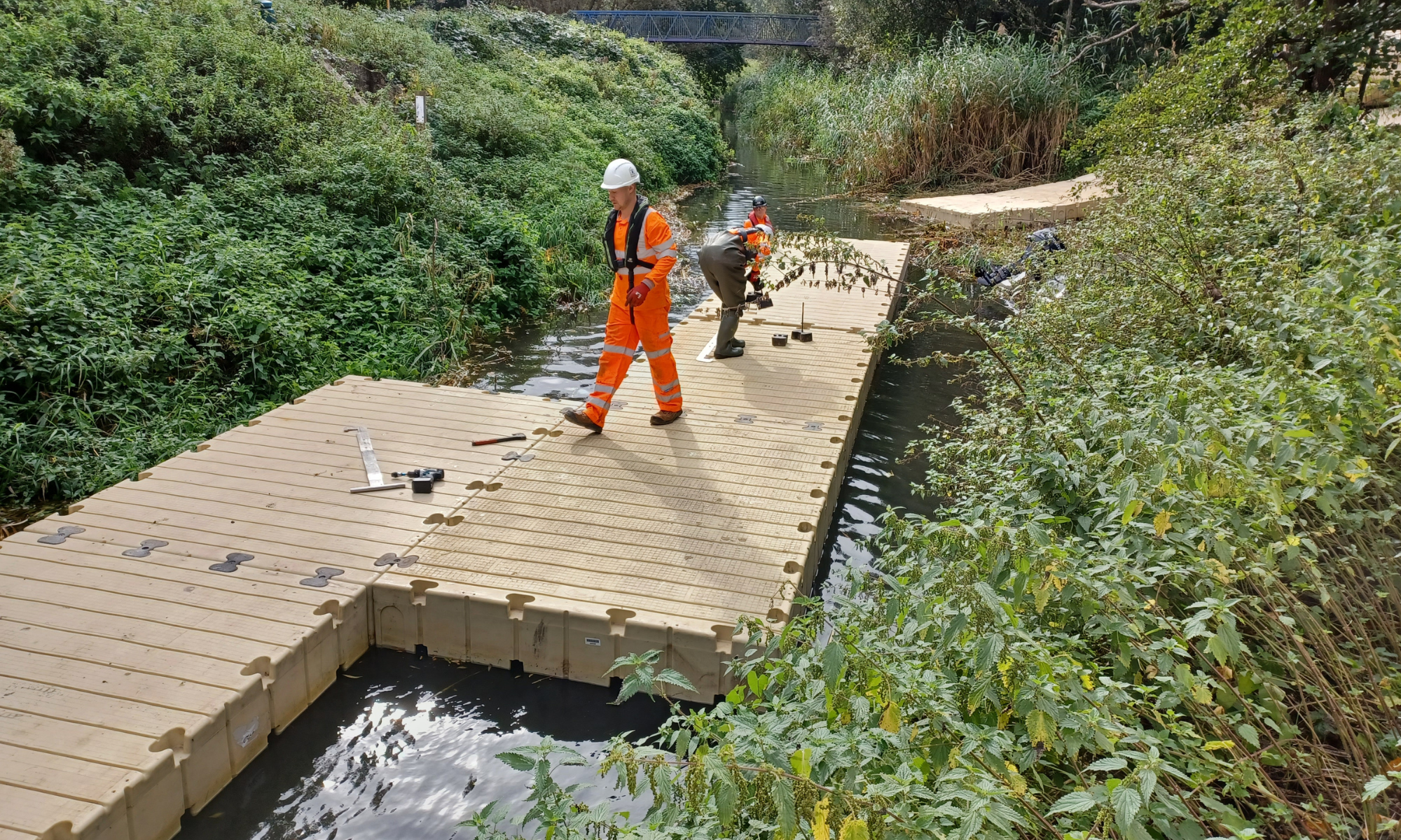 Plastic pontoon